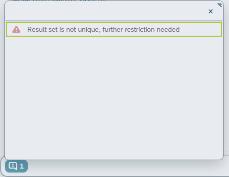 Result set not unique