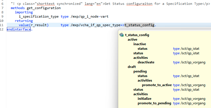 BADI interface draft status config