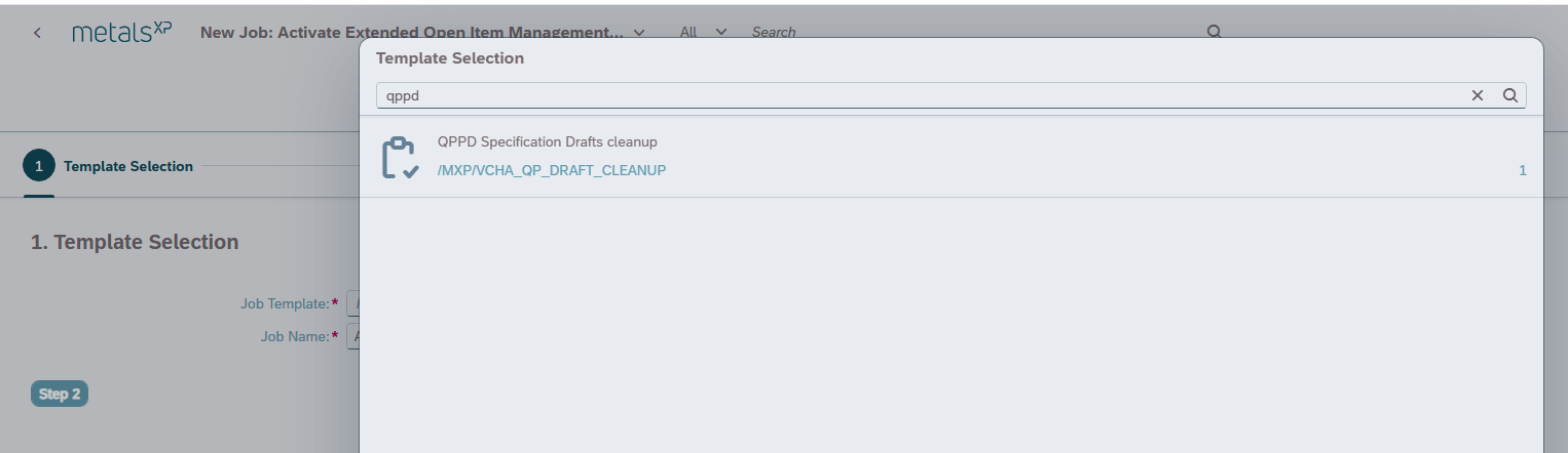 Job Template /mxp/vcha_qp_draft_cleanup